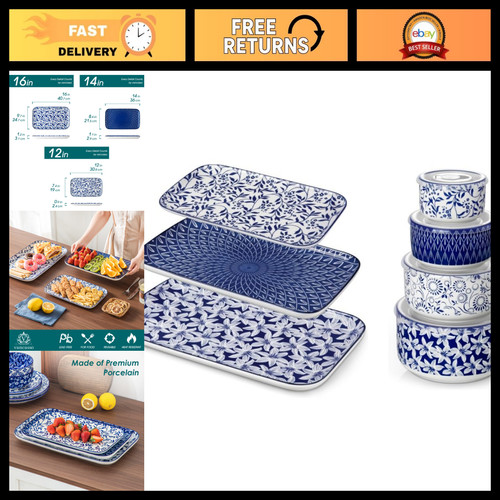 Set rectangular serving - 3,